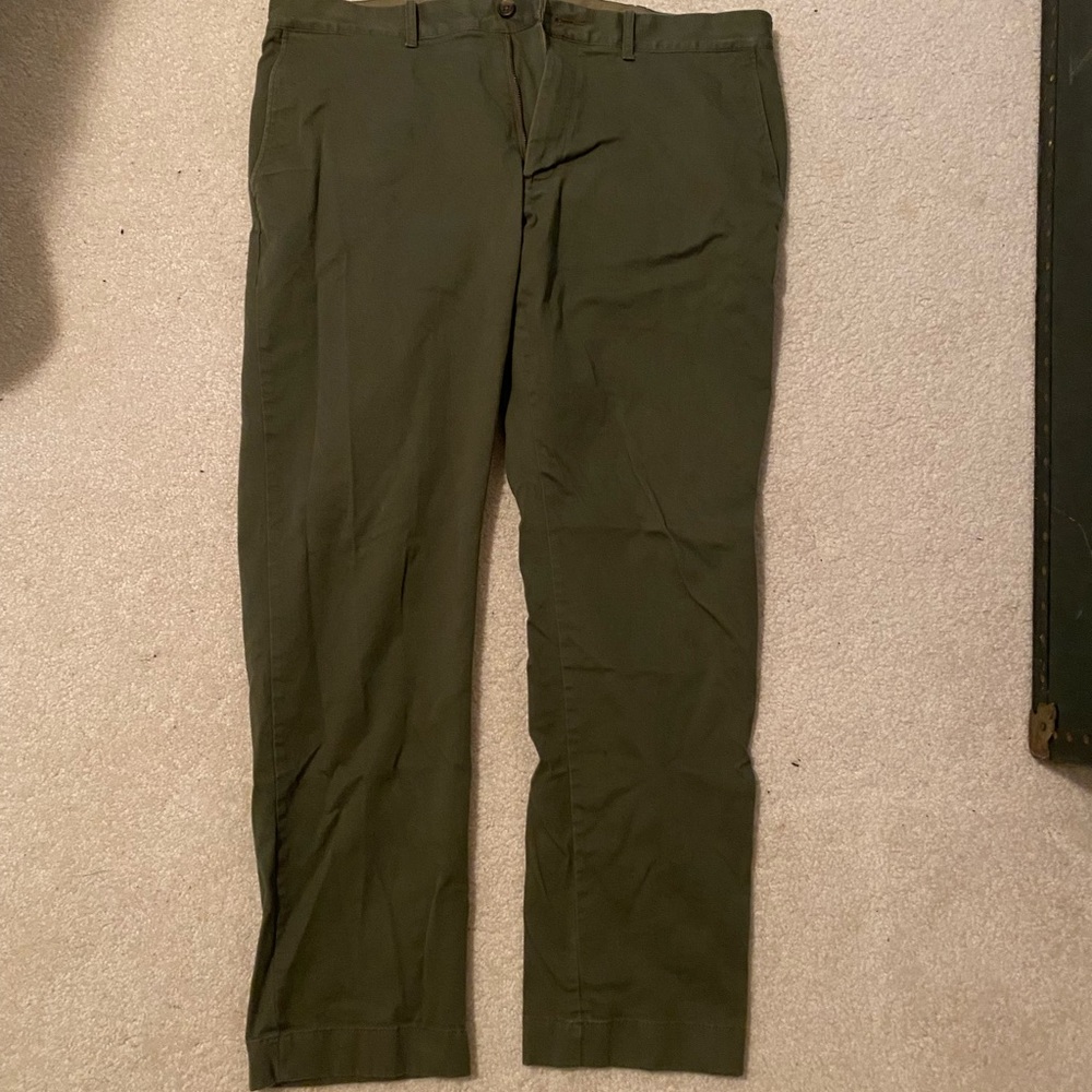 J Crew Slim-fit flex khaki pant olive green 36x30